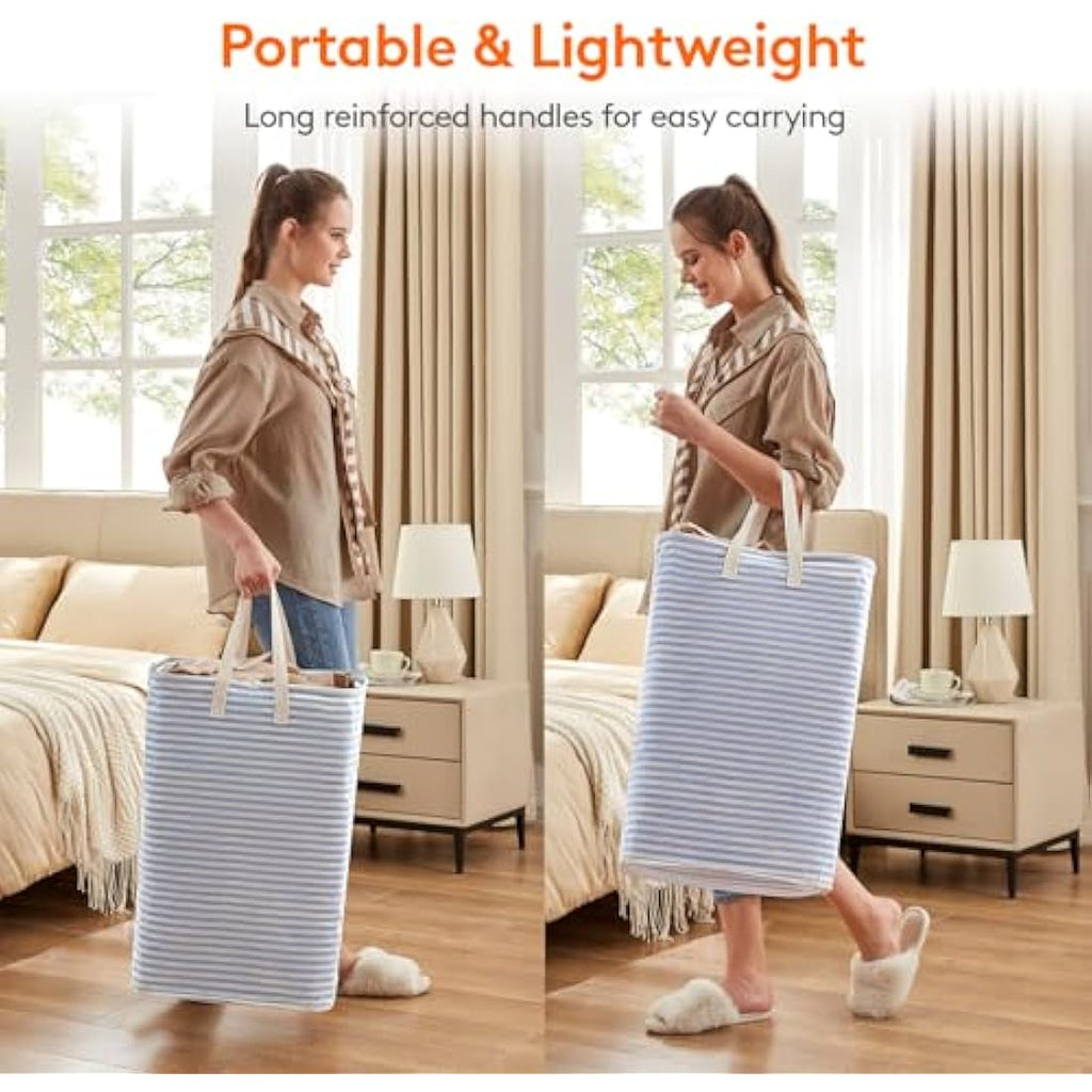 Lifewit 80L Large Laundry Basket | Foldable Waterproof Hamper – 2 Pack