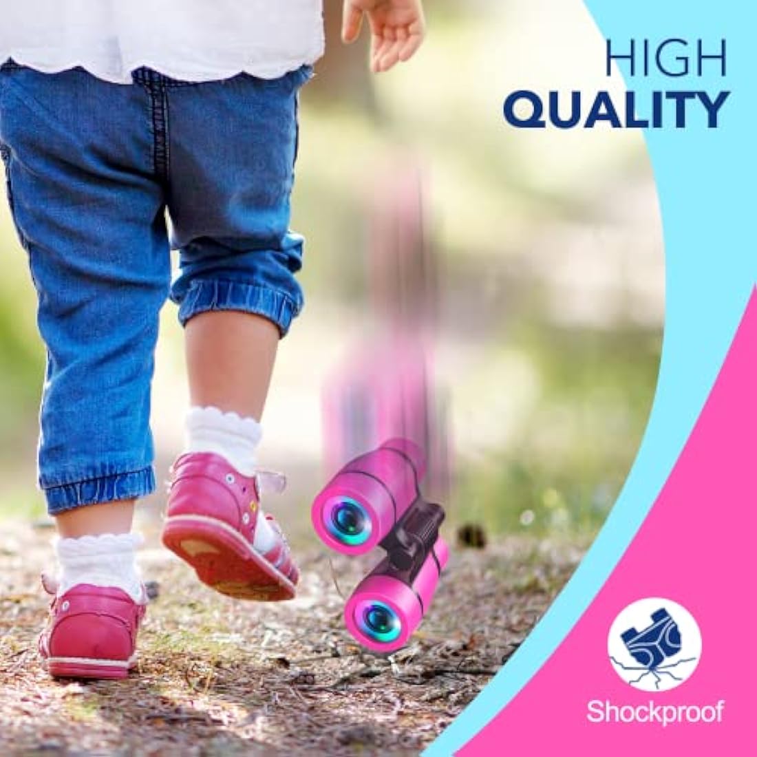 Jolof Store Kids Binoculars – 4x Magnification Outdoor Exploration Toy