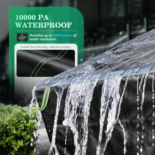 UIRWAY L-Shape Garden Furniture Cover | Waterproof 420D Oxford Sofa Cover