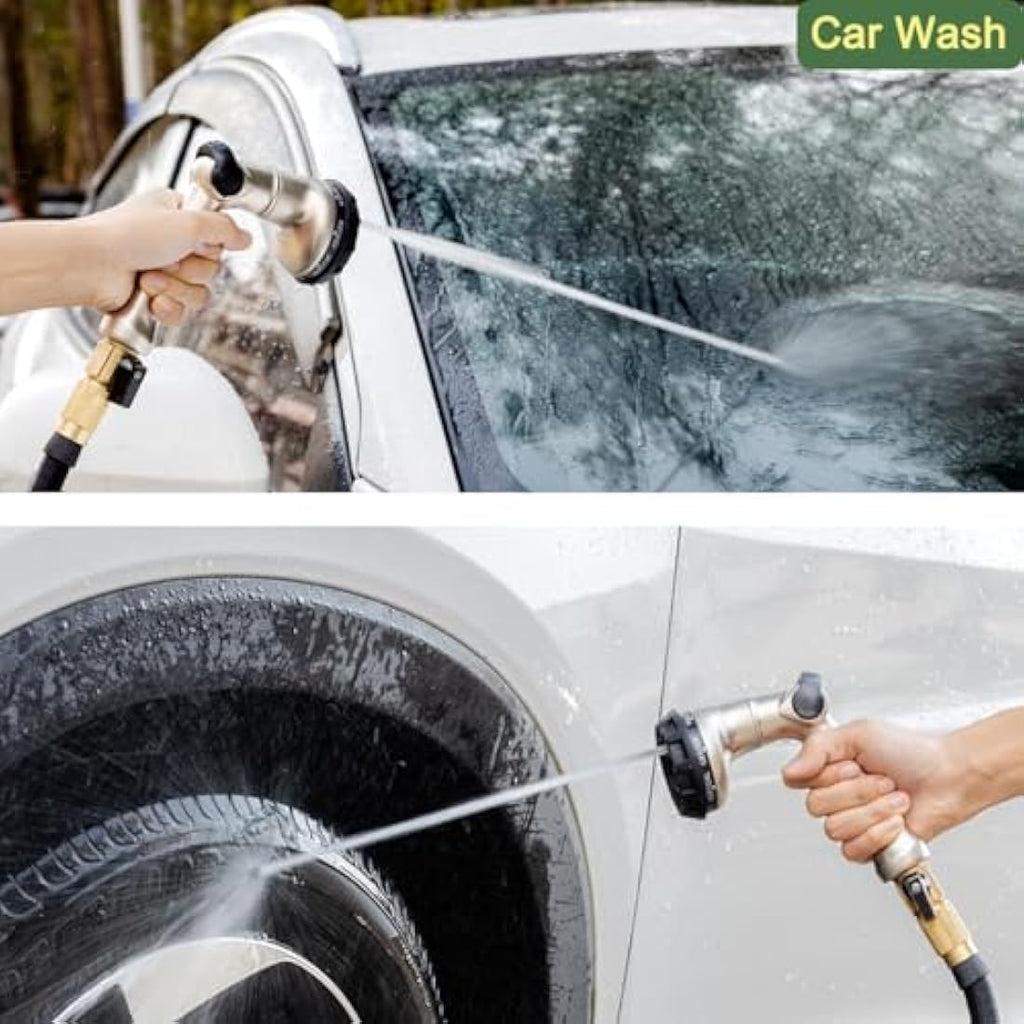 FANHAO Heavy Duty Metal Garden Hose Nozzle | 8-Pattern Thumb Control