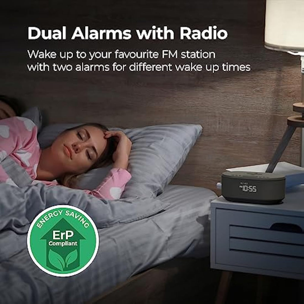 i-box Dawn Alarm Clock with Wireless Charging and Bluetooth Speaker