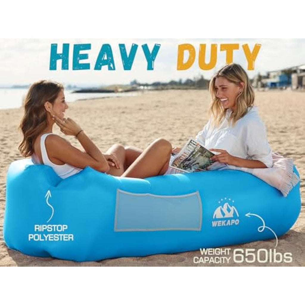 Wekapo Inflatable Lounger Air Sofa – Portable Waterproof Camping Hammock