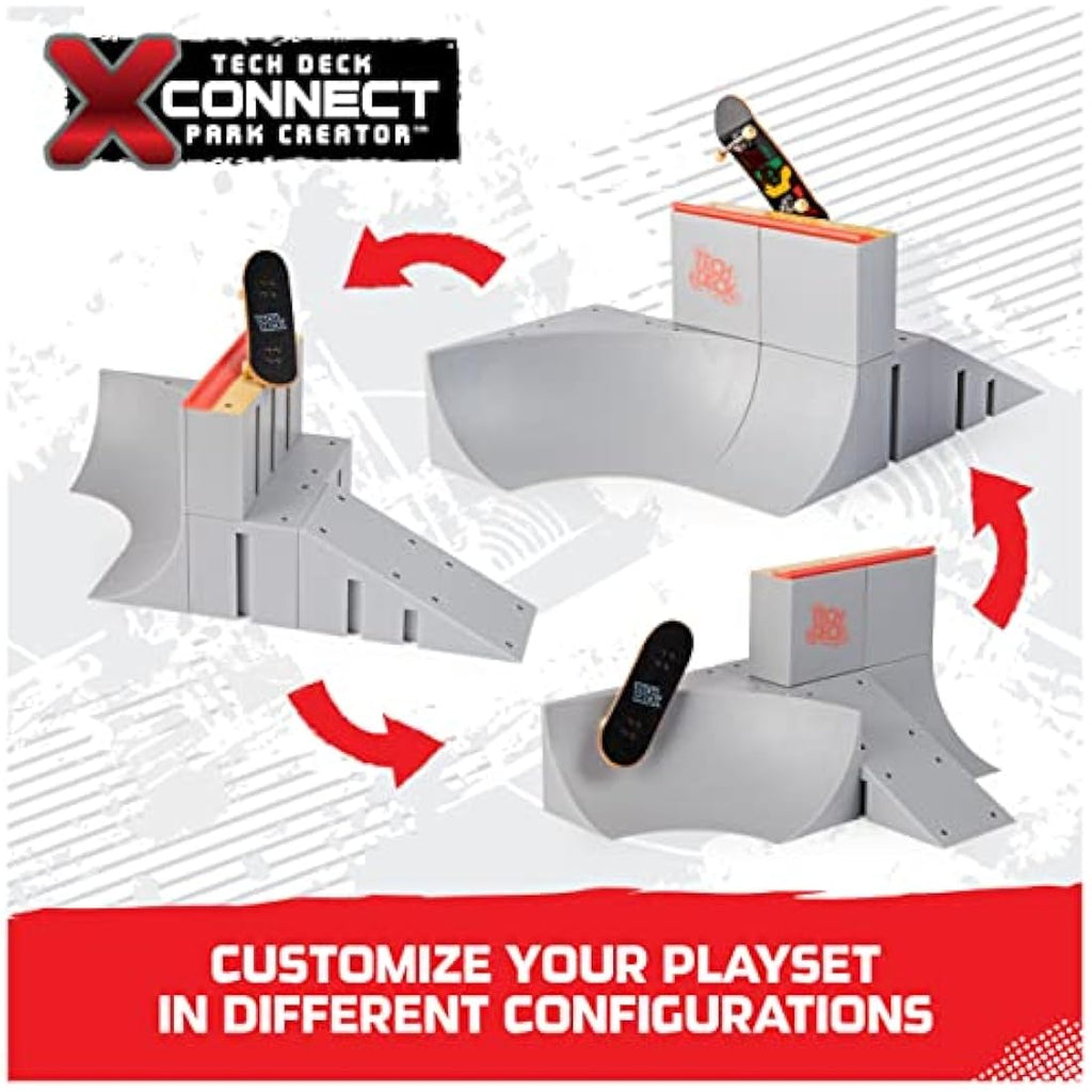 Tech Deck Bowl Builder X-Connect Park Creator – Fingerboard Ramp Set