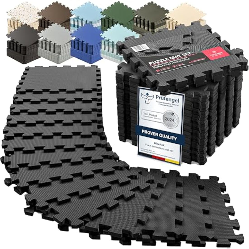 Interlocking EVA Foam Gym Floor Mats | 18 Piece Puzzle Set