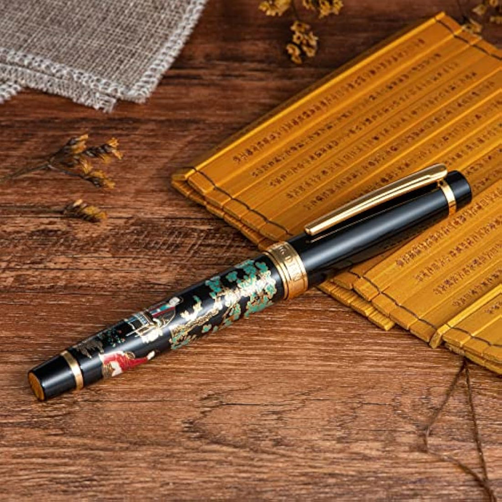 Hongdian 231 Fountain Pen – Chinese Painting Brass Pen with Fine Nib