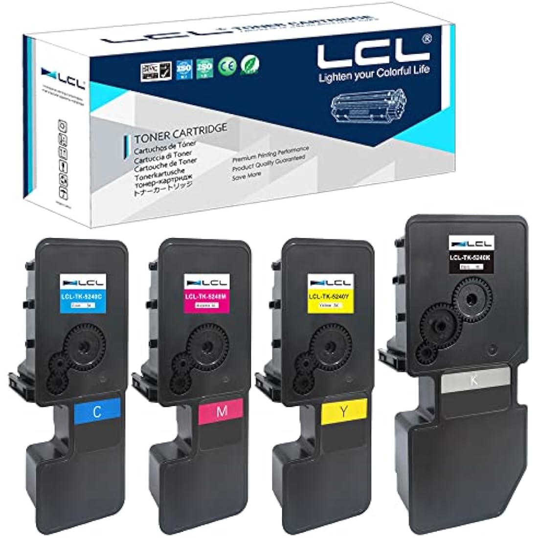 LCL Compatible TK-5240 Toner Cartridge 4-Pack for Kyocera ECOSYS M5526 P5026