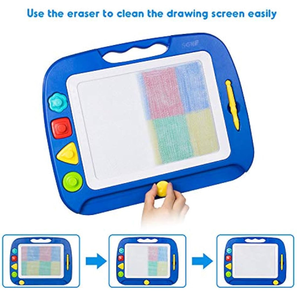 SGILE Large Magnetic Drawing Board – Erasable Colorful Doodle Pad, Blue