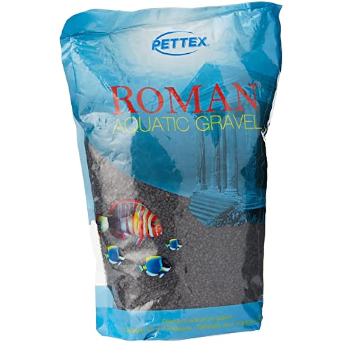 Pettex Roman Gravel Jet Black Aquatic Substrate for Fish Tanks - 2kg