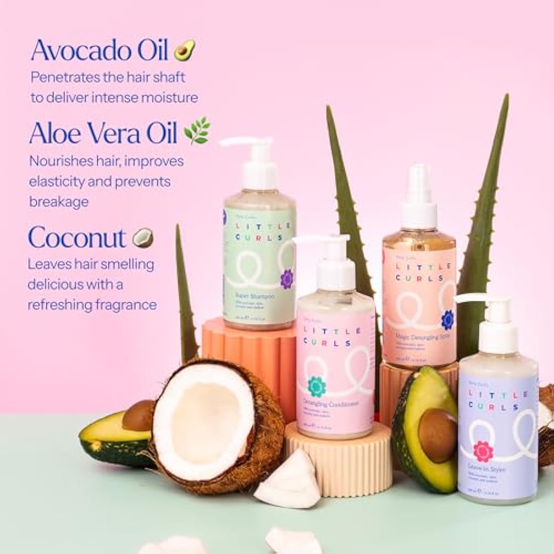 Only Curls Little Bundle – Kids Curly Haircare Set with 98% Natural Ingredients