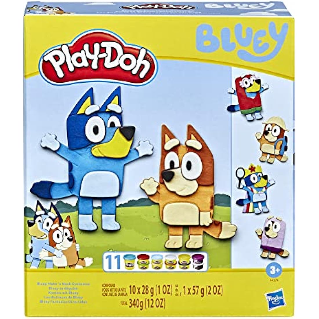 Play-Doh Bluey Make ’n Mash Costumes Playset with 11 Cans - Ages 3+