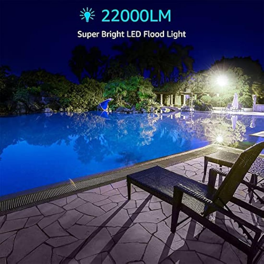 Ubanner 200W LED Flood Light | 22000lm IP66 Waterproof Outdoor Work Light