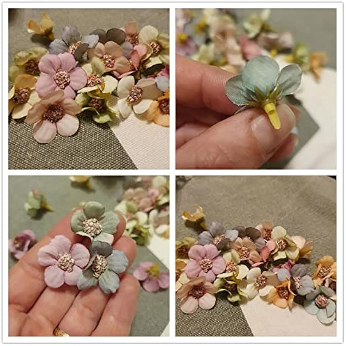 100Pcs Mini Silk Daisy Flower Heads for DIY Crafts