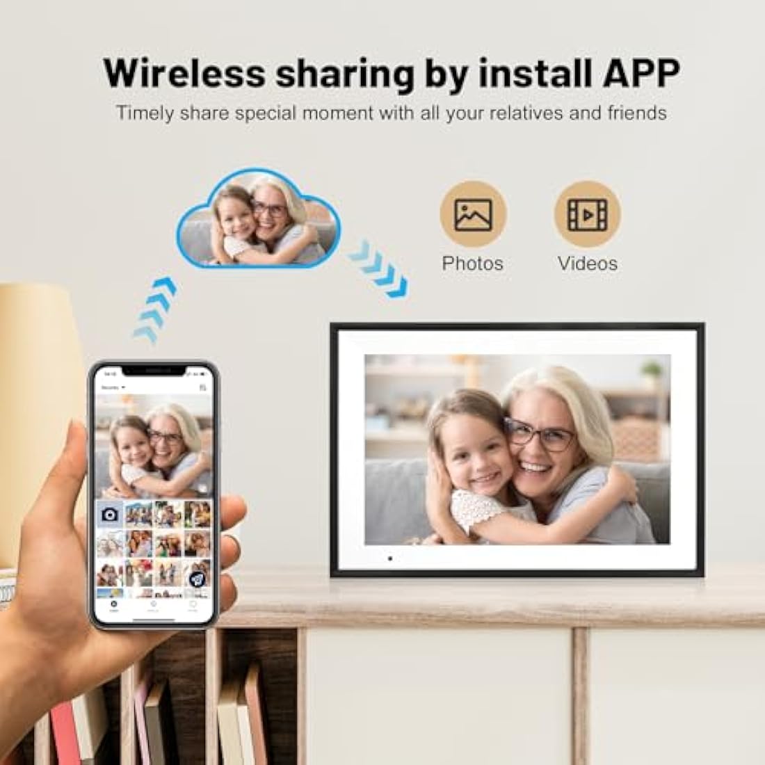 Jolof Store 10.1 Inch WiFi Digital Photo Frame | 32GB HD Touch Screen
