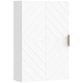kleankin Bathroom Wall Cabinet with Adjustable Shelves for Hallway, White