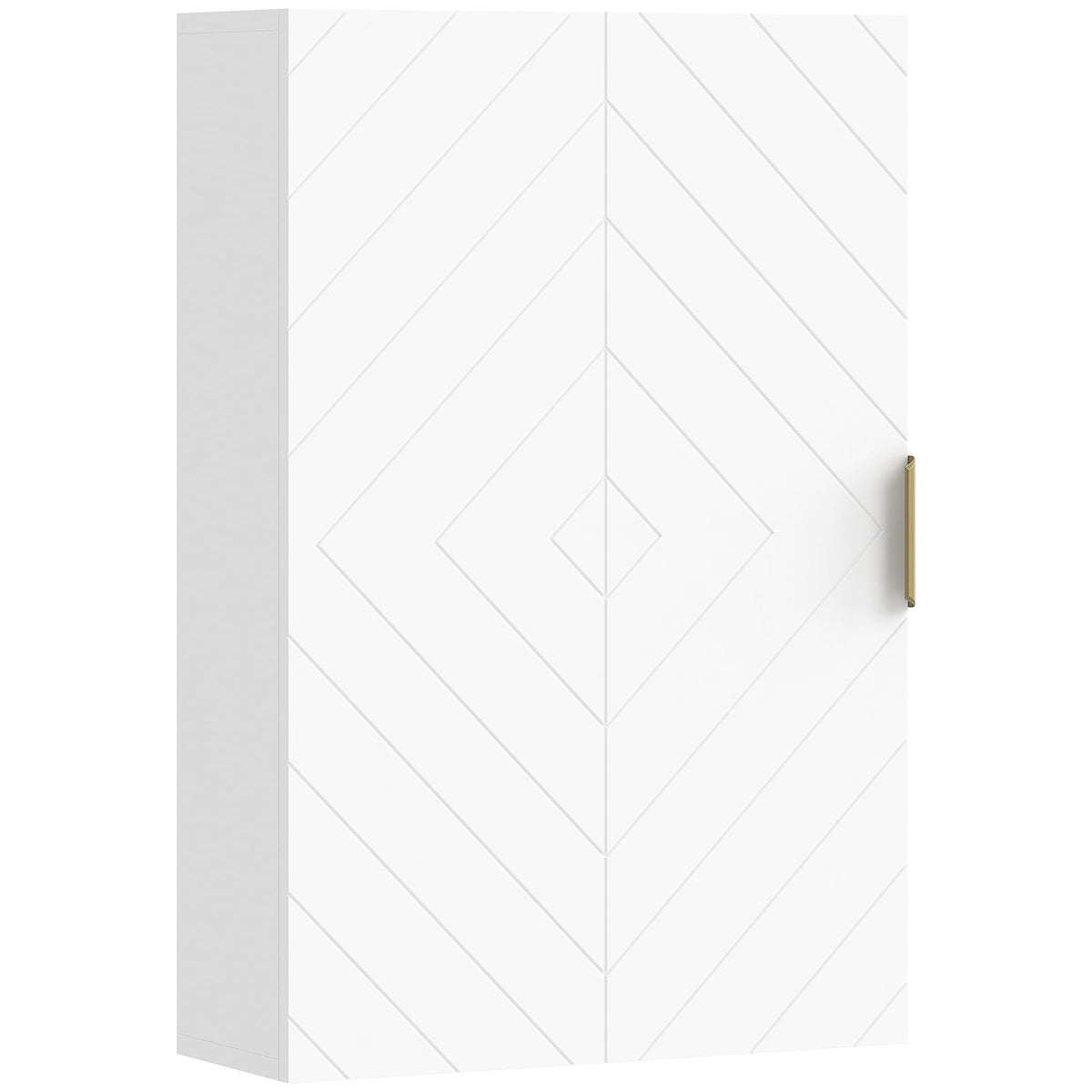 kleankin Bathroom Wall Cabinet with Adjustable Shelves for Hallway, White