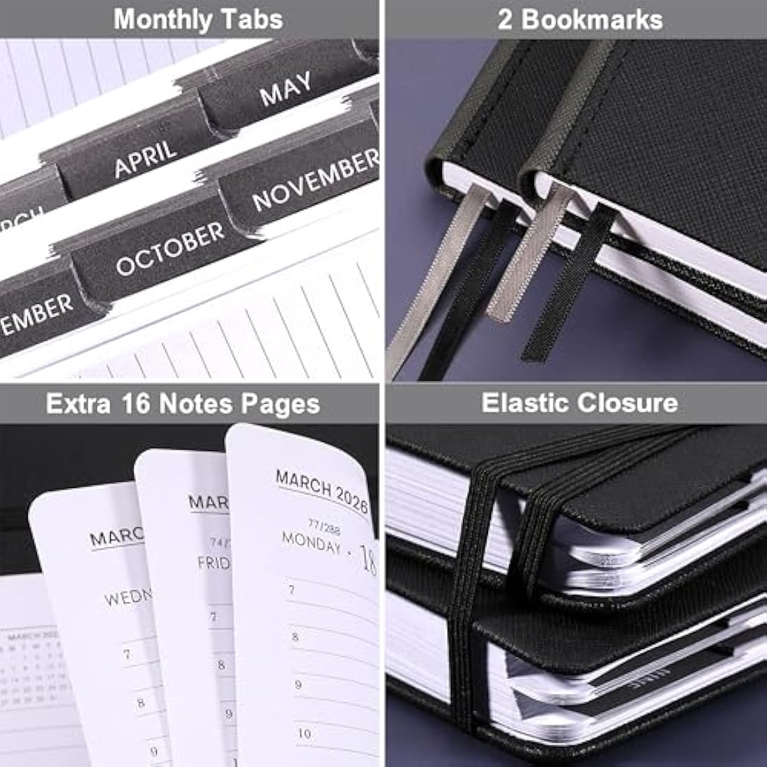 Academic Diary 2025-2026 | A5 Page a Day Faux Leather Planner