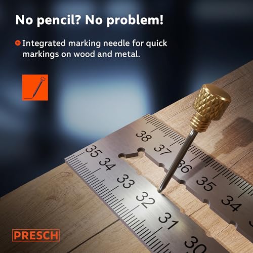 Presch 350mm Try Square – Precision Woodworking Square with Level