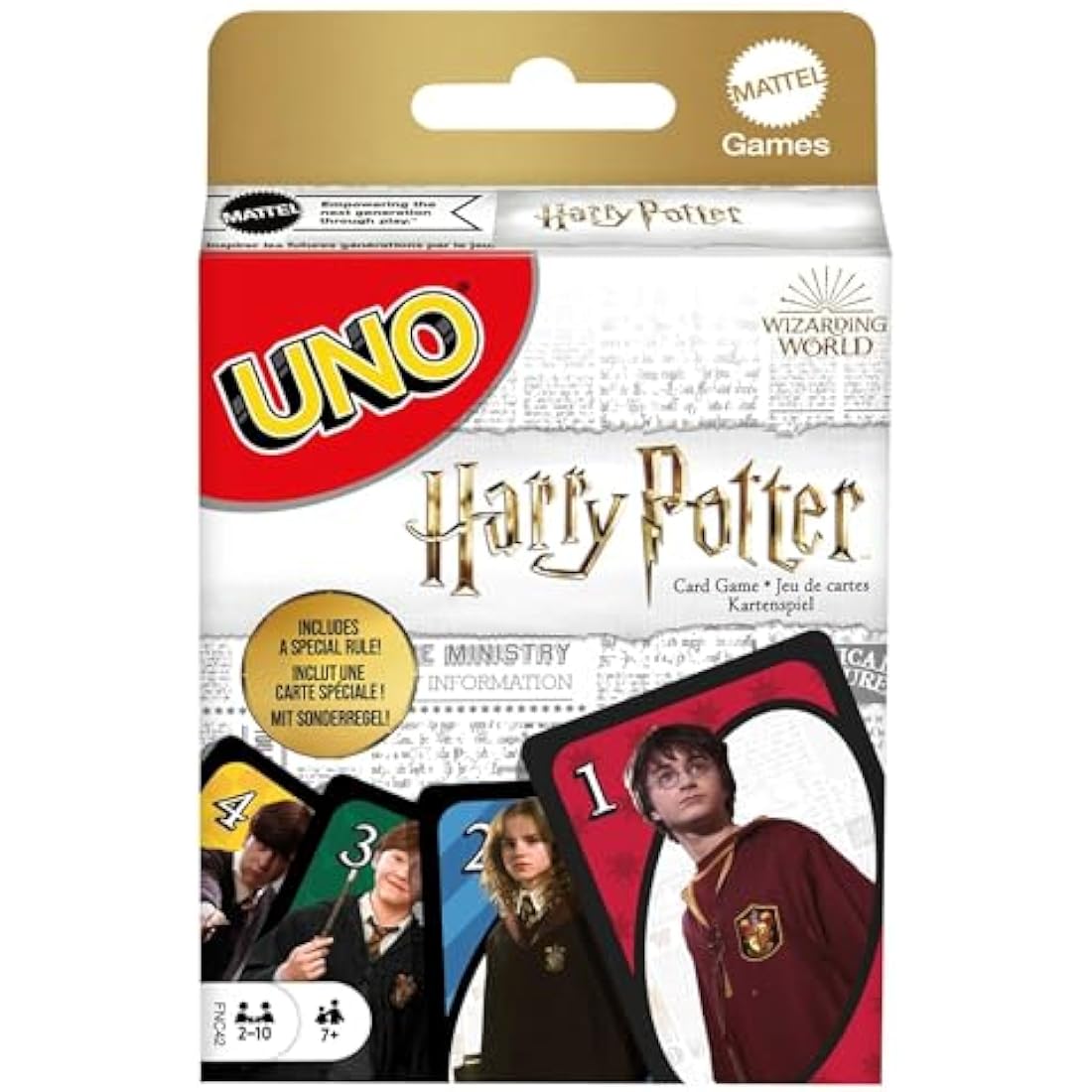Mattel UNO Harry Potter Card Game – Collectible Deck for 2-10 Players