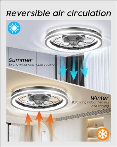 Airwit 48cm Silent Ceiling Fan with Light | Dimmable DC Motor & Remote
