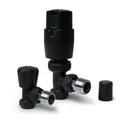 Jolof Store Black Angled Thermostatic Radiator Valves - 15mm (Pair)