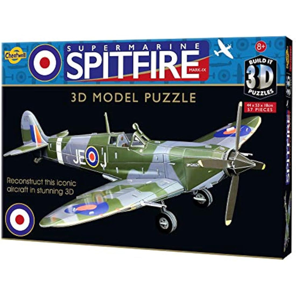 Cheatwell Games BYO 3D Spitfire Model Kit – Push-Fit Puzzle Toy