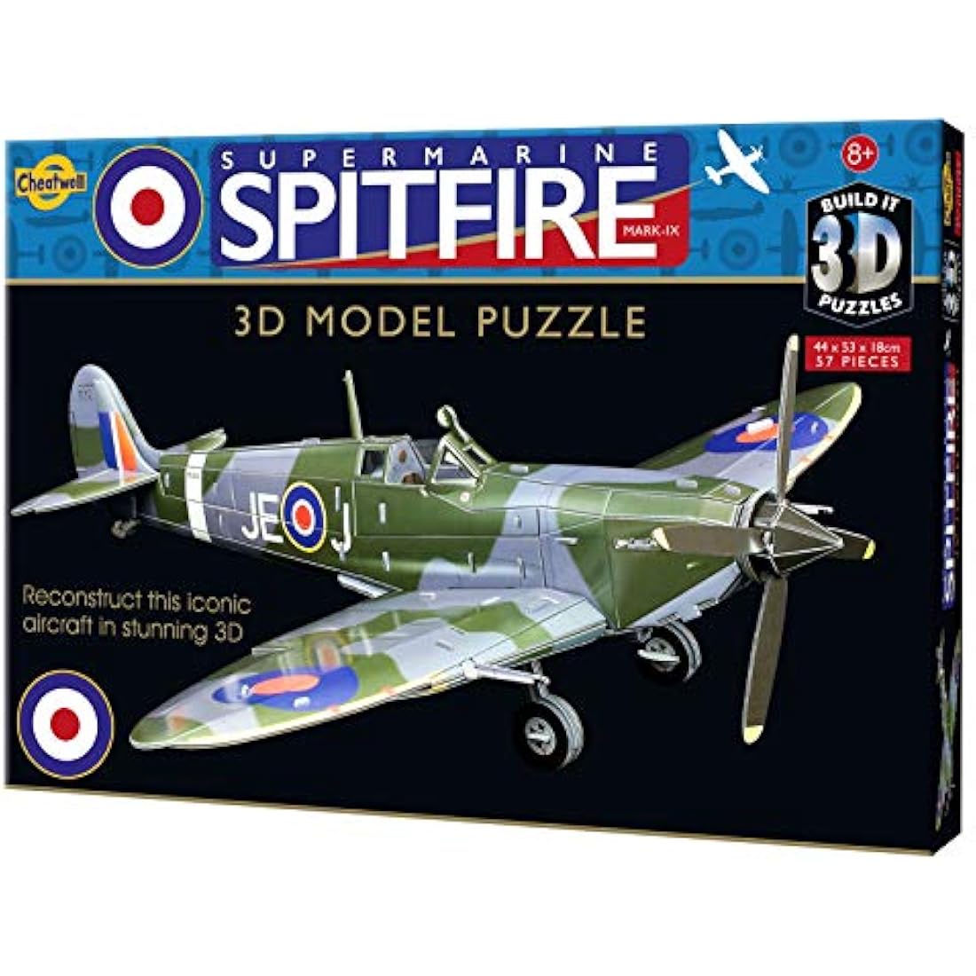 Cheatwell Games BYO 3D Spitfire Model Kit – Push-Fit Puzzle Toy