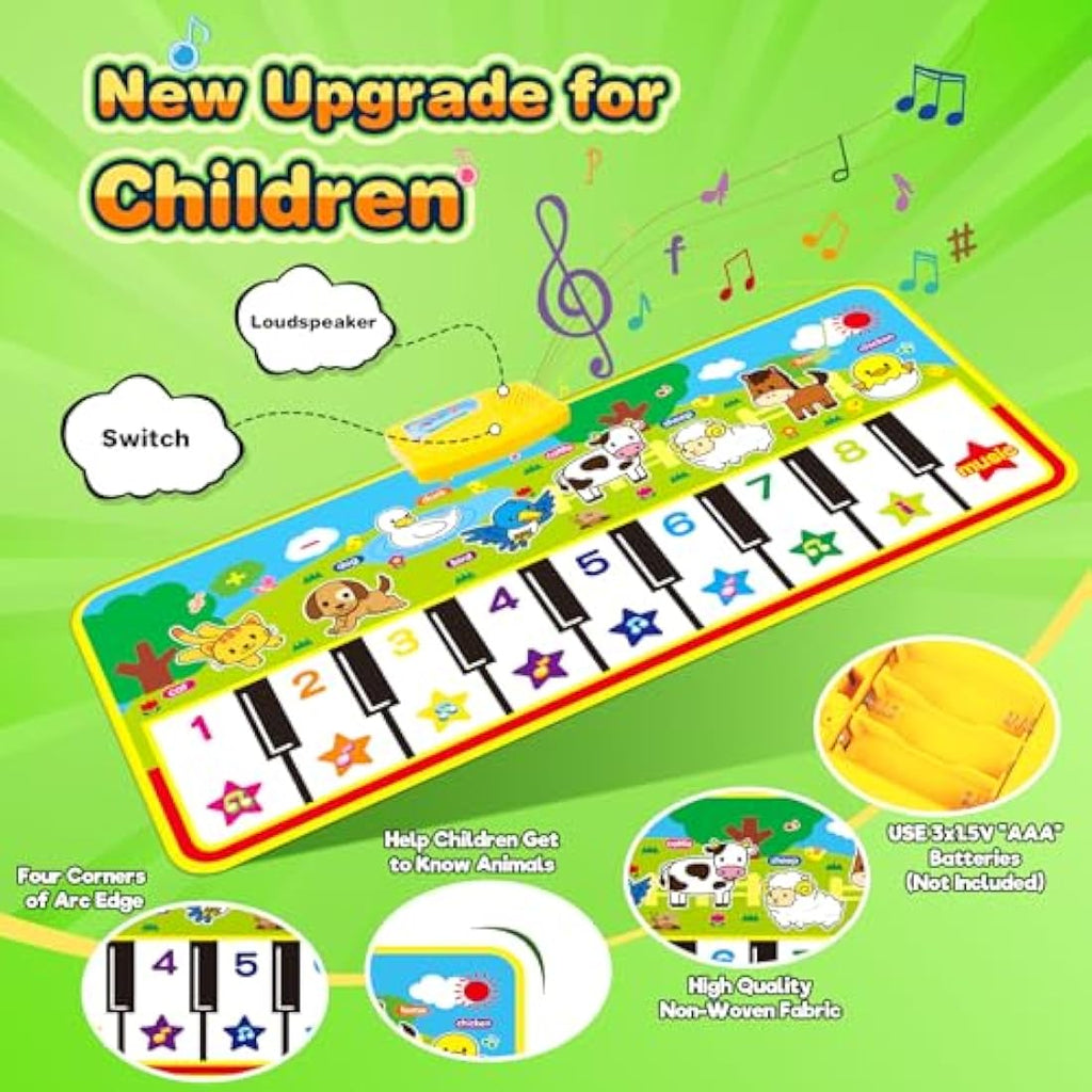 m zimoon Kids Piano Mat – Large Musical Floor Carpet for Toddlers