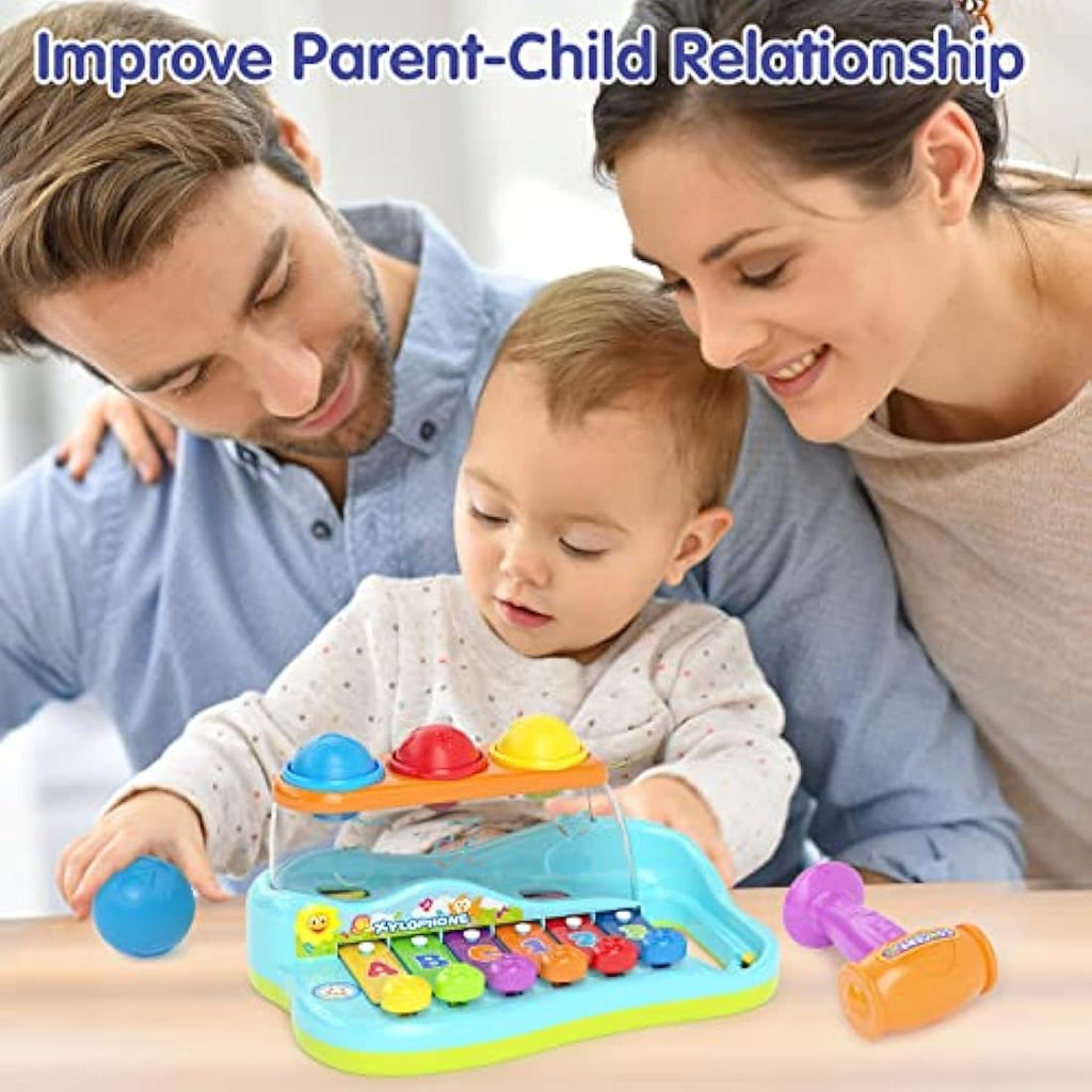 HOLA 2-in-1 Pound a Ball with Xylophone – Musical Educational Toy