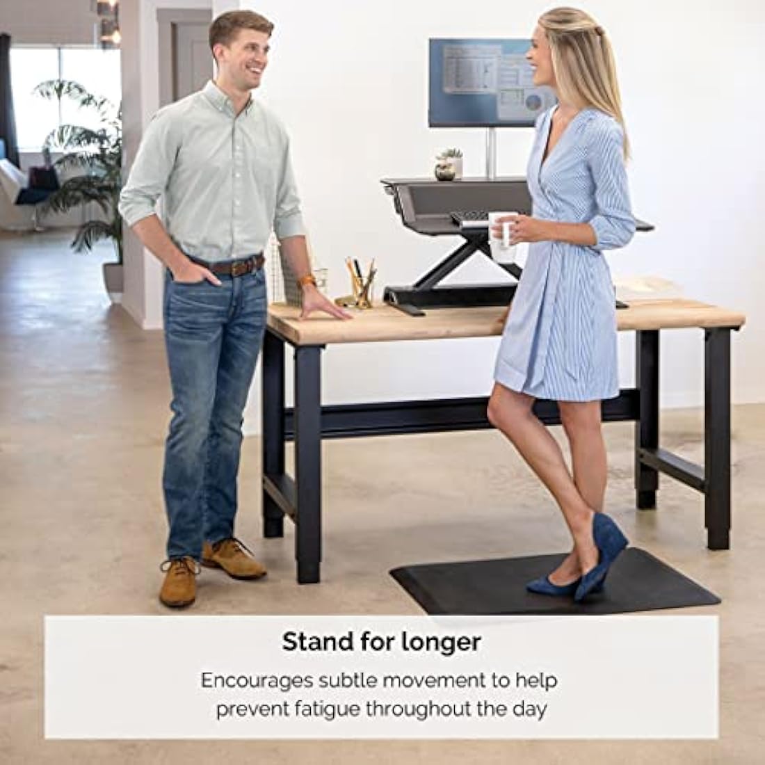 Fellowes Everyday Anti-Fatigue Standing Mat – Ergonomic Desk Mat, Black