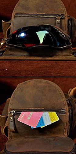 Mens Genuine Leather Motorcycle Drop Leg Bag & Waist Pack