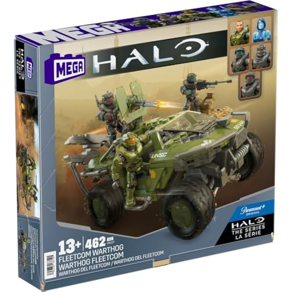 MEGA Halo The Series FLEETCOM Warthog Building Set with 5 Figures