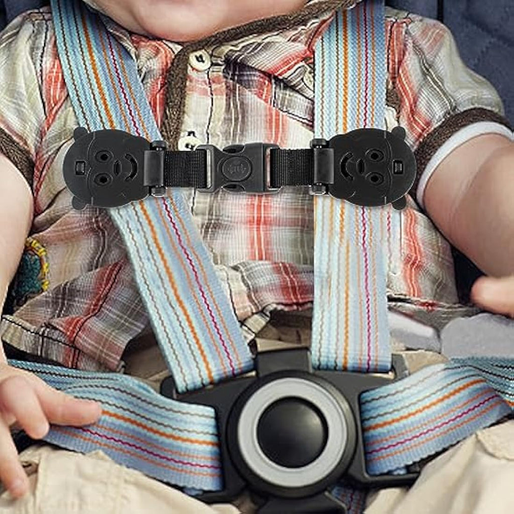 QOPAHI Car Seat Strap Anti Escape – 2 Pack Monkey Baby Harness Chest Clip