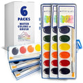 Color Swell 6-Set Watercolour Paint Pack | 8 Washable Colours with Brushes