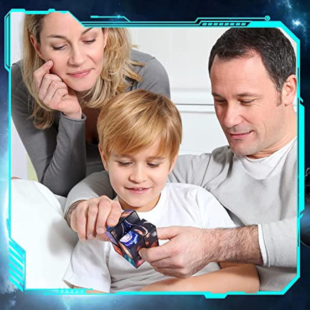 Jolof Store Infinity Cube Fidget Toy – 2-in-1 Galaxy Space Sensory Puzzle