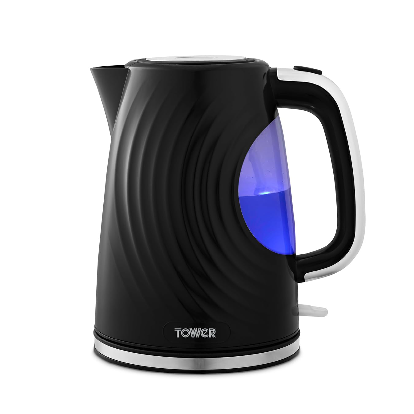 Tower Sonar 1.7L Electric Kettle – 3000W Fast Boil, Textured Black