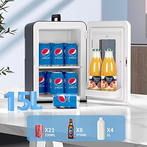 15L Mini Fridge | Portable 21-Can Cooler & Warmer for Car
