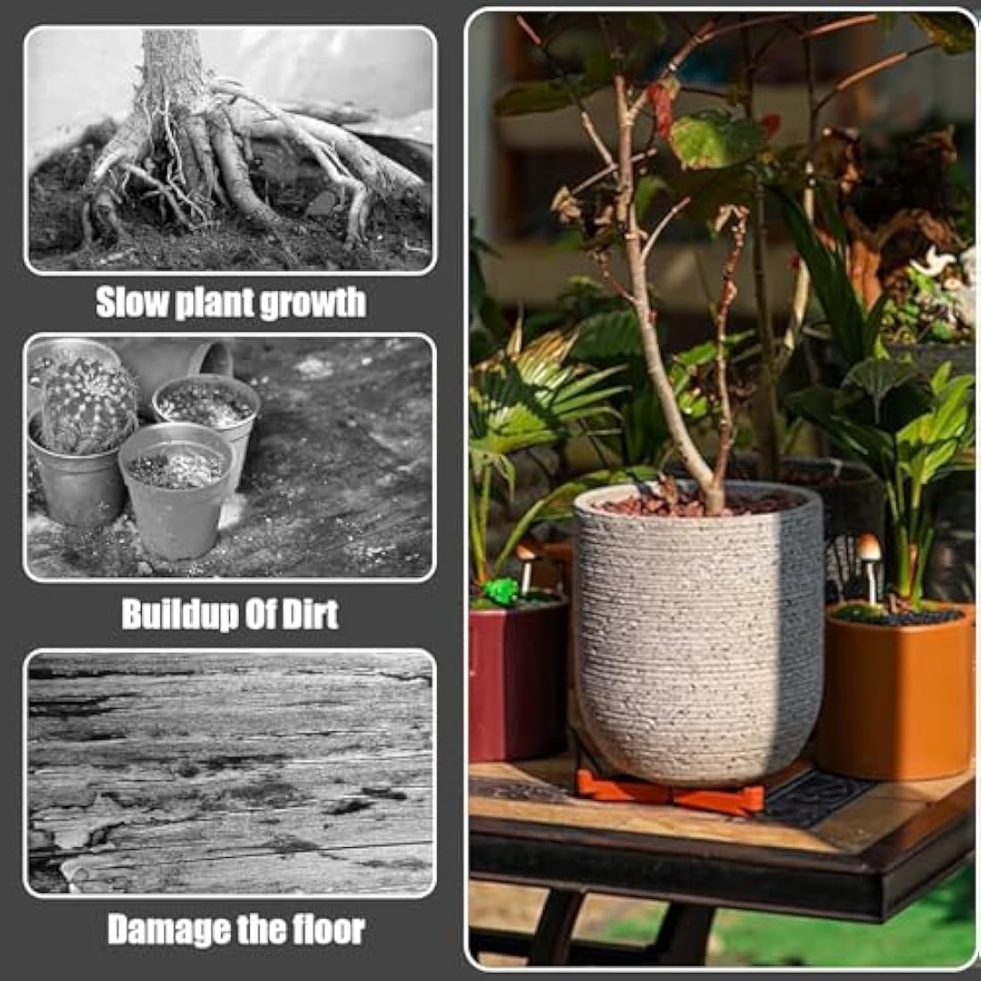 Jolof Store 24 Pcs Nylon Pot Feet – Invisible Triangle Plant Risers
