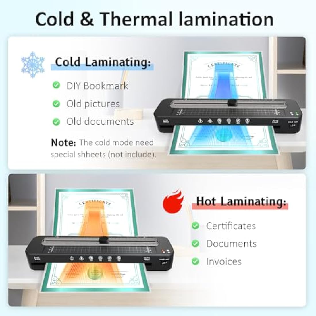 Jolof Store A3 Laminator Machine | 5-in-1 Thermal & Cold Laminating Kit