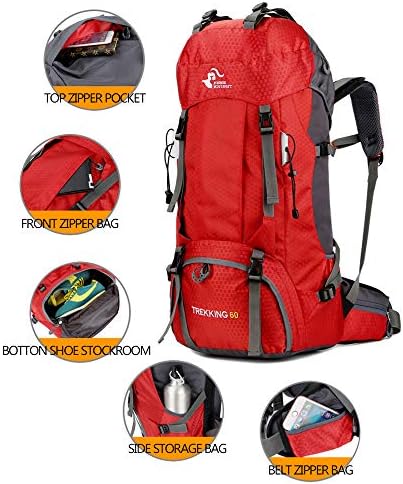Jolof Store 60L Waterproof Hiking Backpack – Lightweight Camping Rucksack