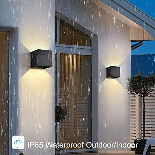 CANMEIJIA LED Outdoor Wall Lights | 12W IP65 Waterproof Aluminum – 4 Pack