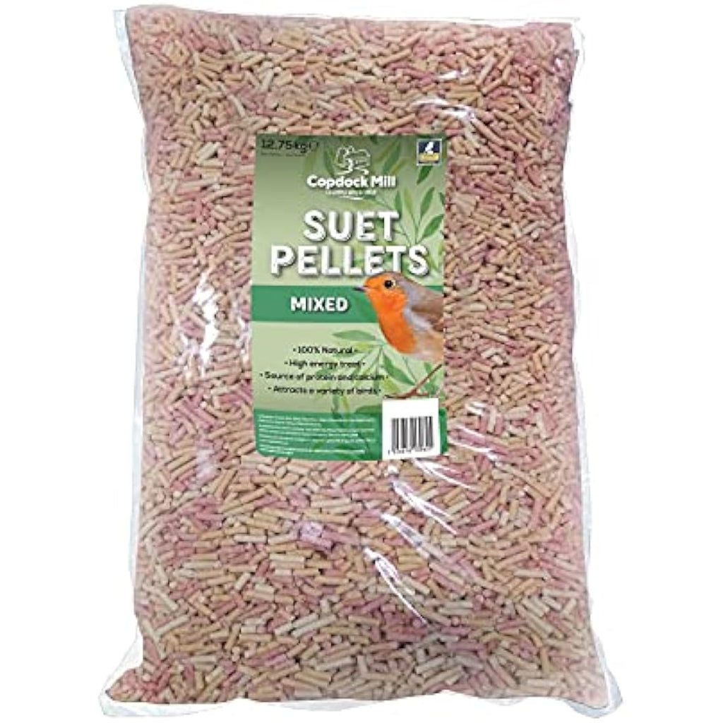 Copdock Mill Mixed Suet Pellets Wild Bird Food – 40% Fat Content – 12.75kg
