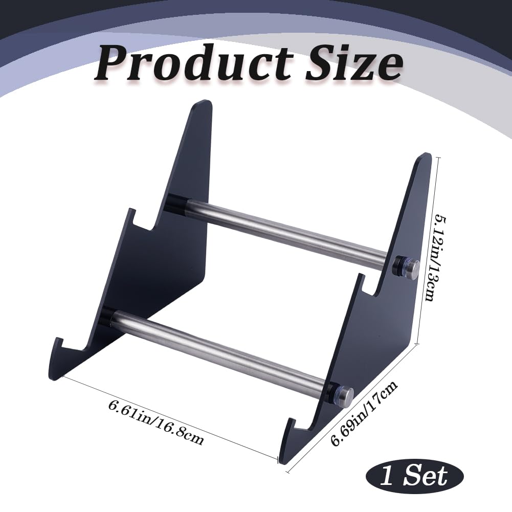 CRASPIRE Acrylic Keyboard Display Stand 2-Tier Portable Keyboard Display Shelf Black Display Keyboard Holder Removable Keyboard Storage Holder for - image 2