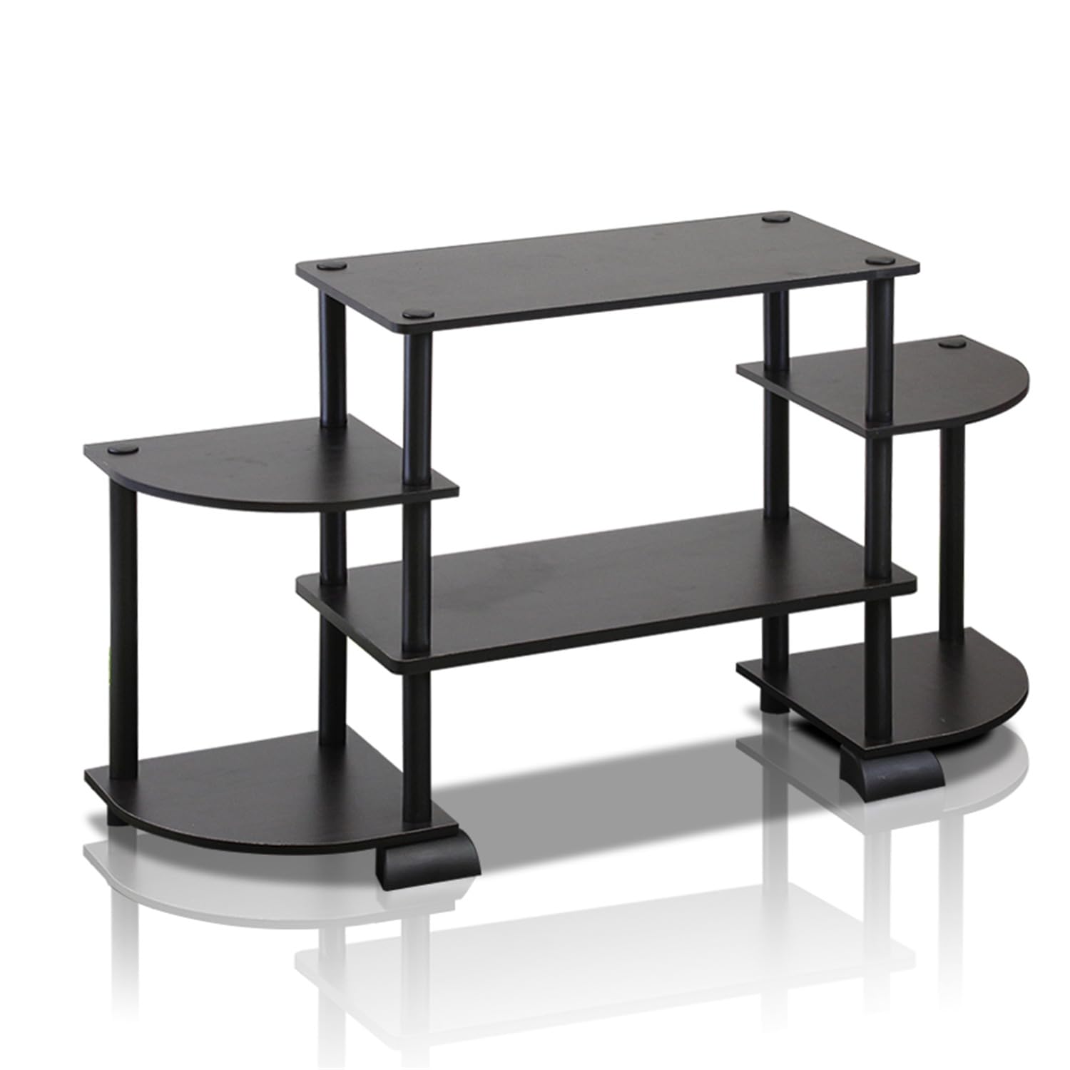 Furinno Turn-N-Tube TV Stand | 50-Inch Entertainment Center - Espresso