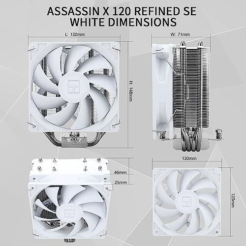 Thermalright Assassin X 120 SE White CPU Air Cooler | 4 Heat Pipes