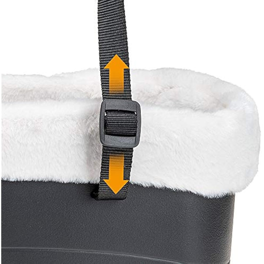 Ferplast With-Me Winter Dog Carrier – Faux-Fur Lined EVA Bag, Black