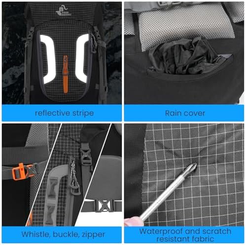 80L Waterproof Hiking Backpack – Large Camping Rucksack