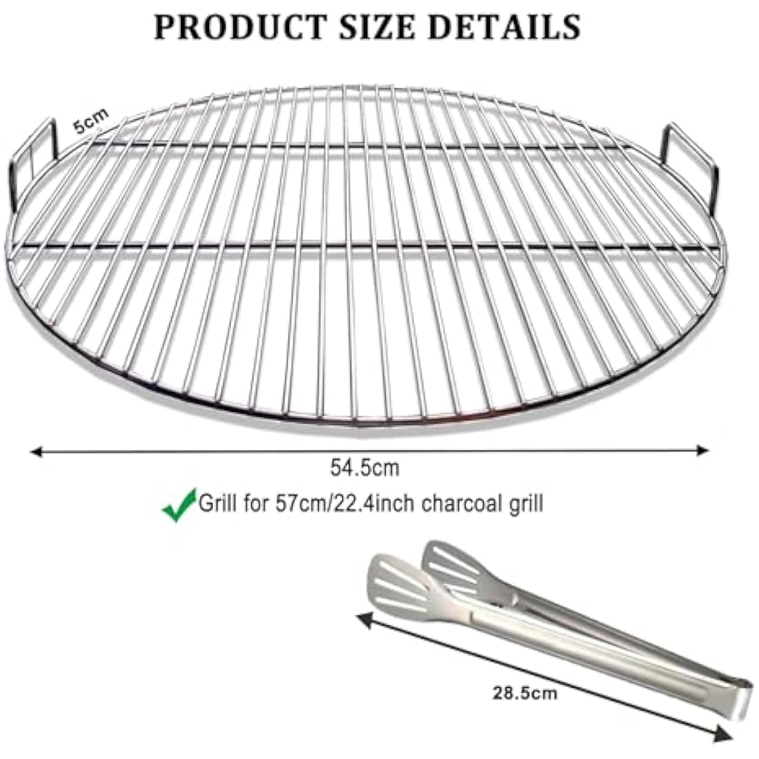 54.5cm Stainless Steel Cooking Grate for 57cm Kettle Grill