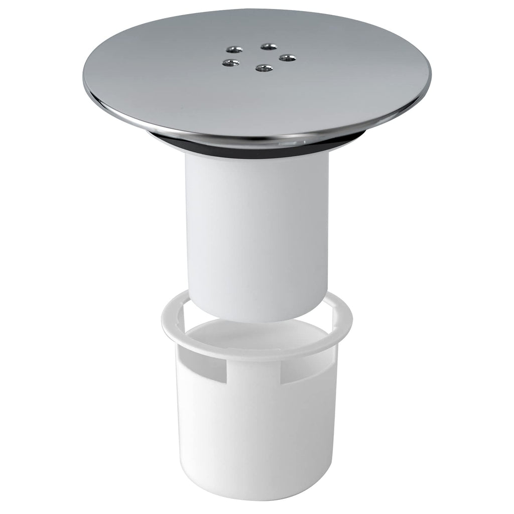 Shower Drain Cover, Chrome Trap Replacement, 90mm/115mm Plughole, Removable Top Waste Fitting Cap Parts, Tray Plug Hole Fast Flow