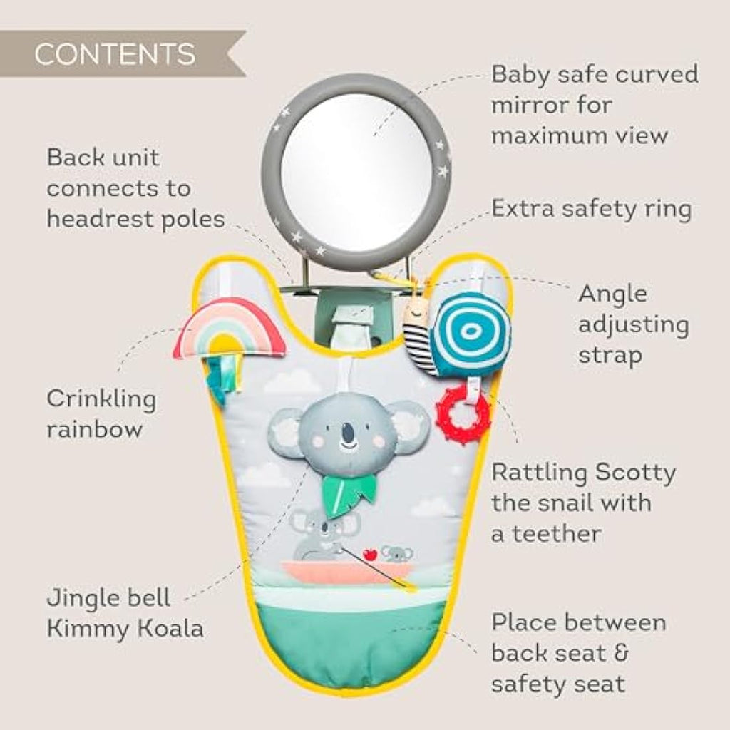 Taf Toys Koala Car Play Centre – Rear Facing Sensory Toy with Mirror