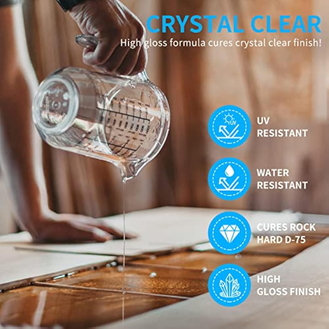 JDiction Epoxy Resin Coaster Kit | 16oz Crystal Clear DIY Starter Set